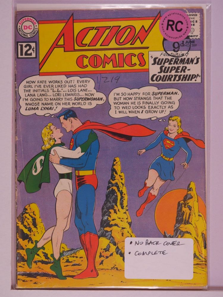ACTION COMICS (1938) Volume 1: # 0289 RC