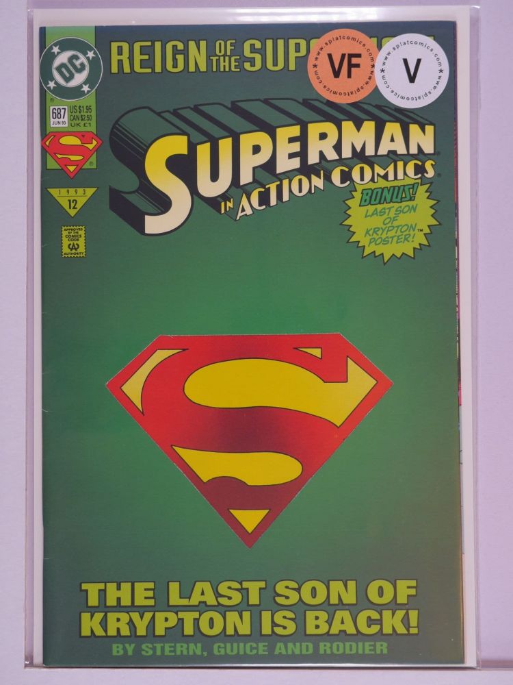 ACTION COMICS (1938) Volume 1: # 0687 VF CARD COVER VARIANT