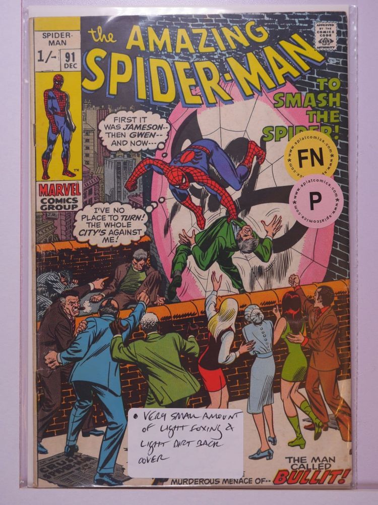 AMAZING SPIDERMAN (1963) Volume 1: # 0091 FN PENCE