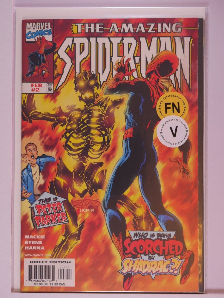 AMAZING SPIDERMAN (1998) Volume 2: # 0002 FN COVER A BURNING SKELETON VARIANT