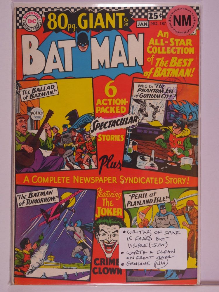 BATMAN (1940) Volume 1: # 0187 NM