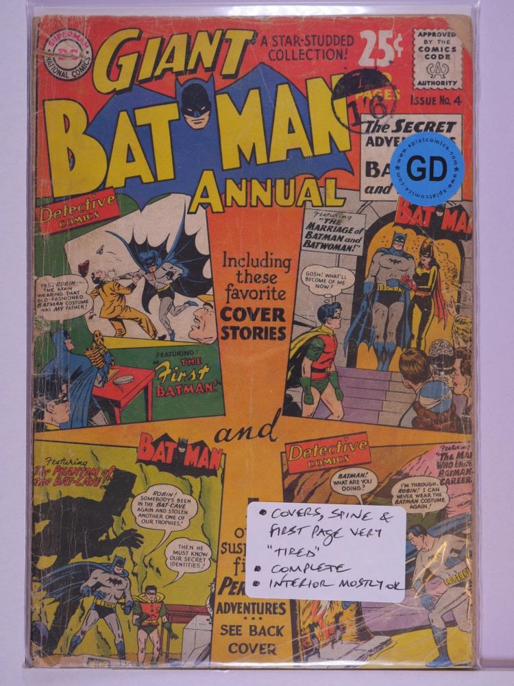 BATMAN ANNUAL (1961) Volume 1: # 0004 GD