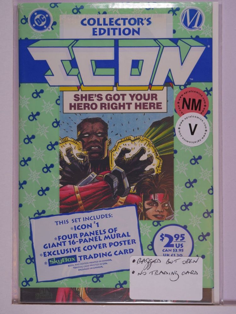 ICON (1993) Volume 1: # 0001 NM BAGGED BUT OPEN NO TRADING CARD VARIANT