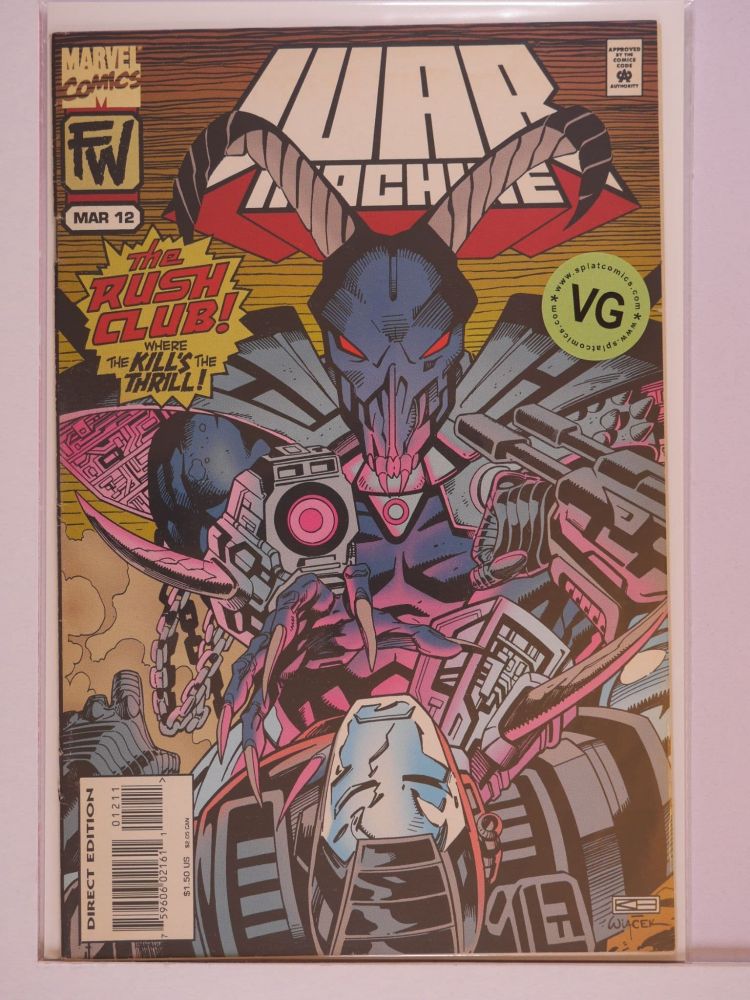 WAR MACHINE (1994) Volume 1: # 0012 VG